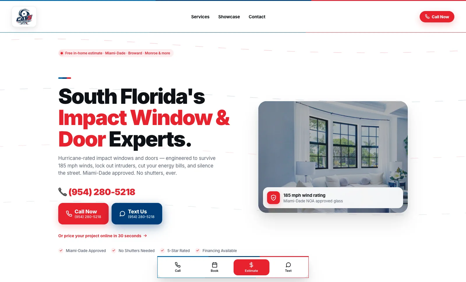 Cat 5 Home Improvements website preview