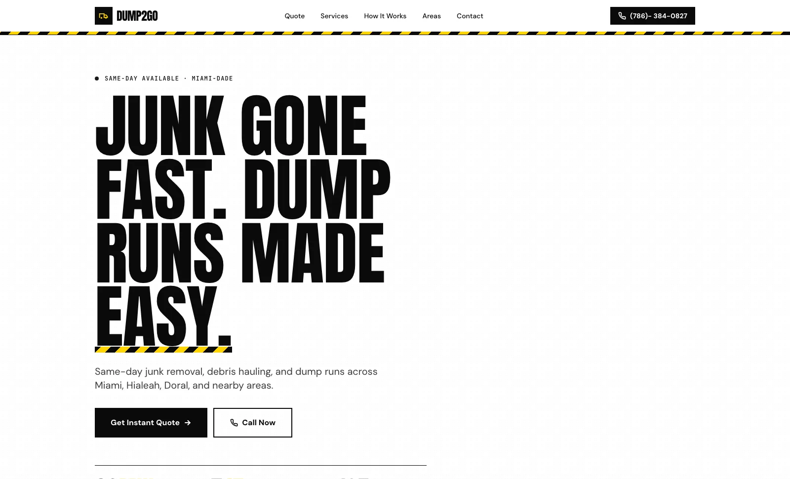 Dump2Go website preview