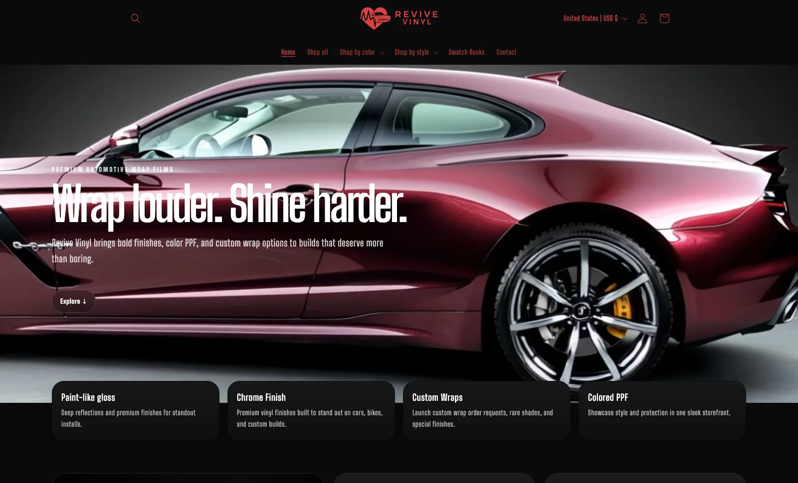Revive Vinyl website preview