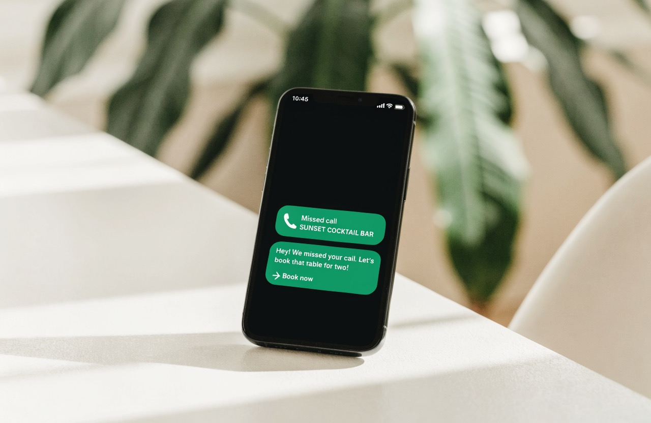 Missed call text back setup on a Miami small business phone with an automated SMS reply