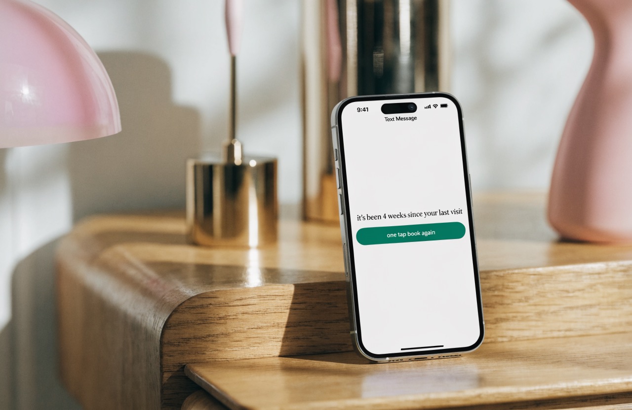 Nail salon rebooking text automation with a one tap booking link for Miami clients