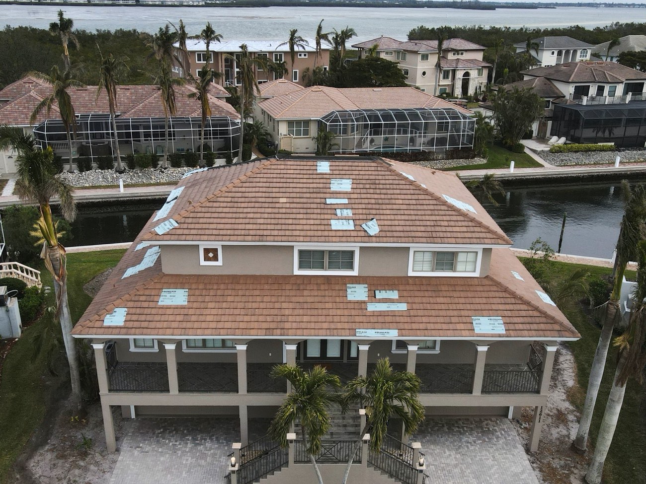 Before and after job photos on a contractor website design