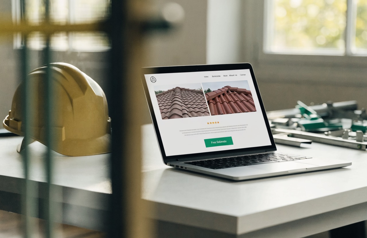 Roofer website Miami example with photo gallery of completed roofs in South Florida